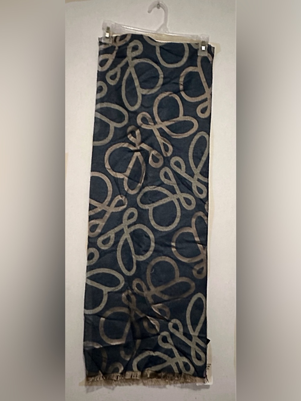 Abstract Loop Black and Taupe - Scarf